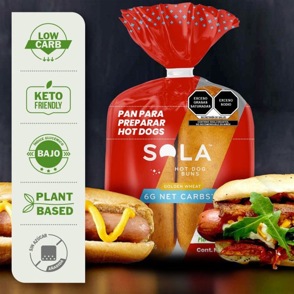 Sola, Pan para Hot Dog, Golden Wheat, Keto Online Sale