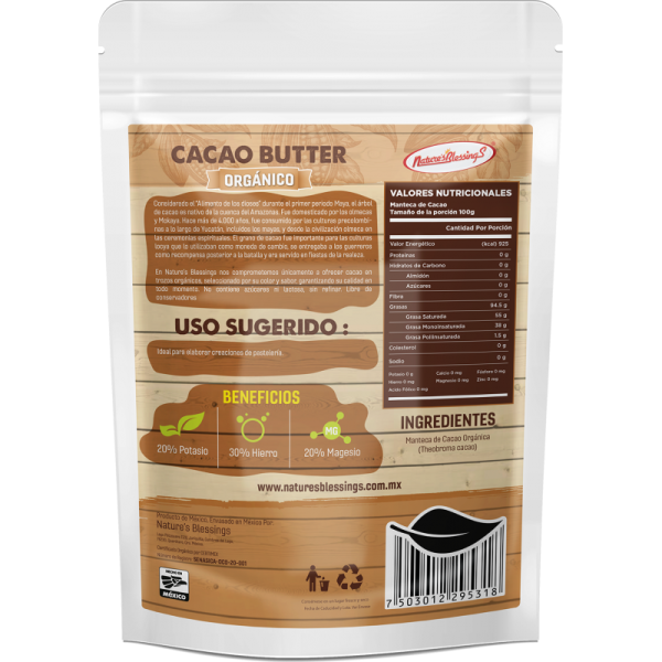 Nature s Blessings, Manteca de Cacao, 400g Cheap