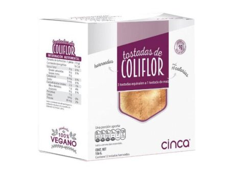 Cinca, Tostadas de Coliflor, 156g, 12 Tostadas Cheap