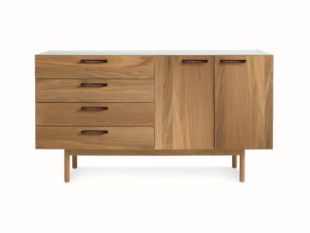 Shale 4 Drawer 2 Door Credenza Discount