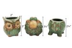 Cute Animal Succulent Planter Pots 3 Pack Sheep Planter Elephant Pot Owl Planter with Drainage Hole for 2  Small Plants Supply