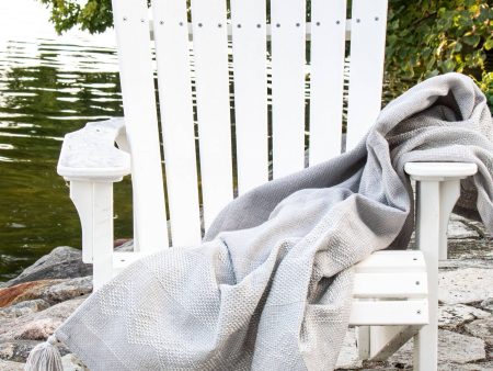 Hand Woven Indoor Outdoor Adeline Throw Gray For Cheap