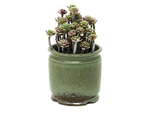 Premium Ceramic Cache Pot with Decorative Patina Glaze for Succulent or Small Houseplants Sale