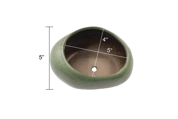 Premium Succulent Planter Pot Bowl, Ceramic with Decorative Patina Glaze Online Hot Sale