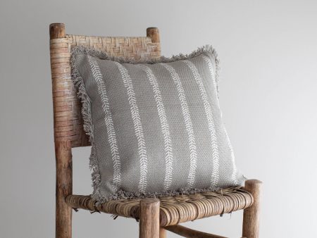 Hand Woven Fauna Pillow Gray Supply