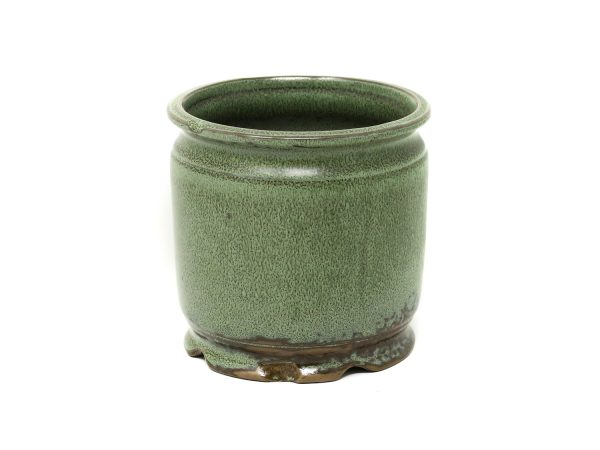 Premium Ceramic Cache Pot with Decorative Patina Glaze for Succulent or Small Houseplants Sale