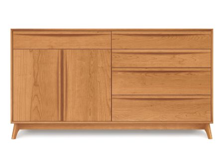 Catalina 4 Drawer On Right, 1 Drawer Over 2 Door On Left Buffet Fashion