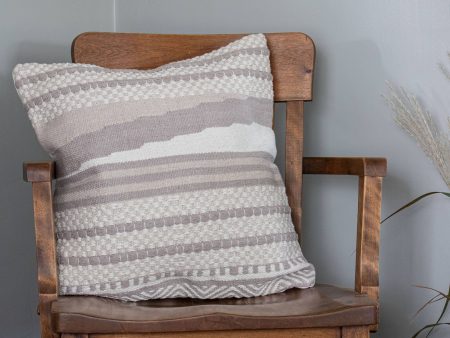 Hand Woven Baz Pillow Gray Online Sale