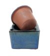 Self Watering Square Pot 4 Inch Ceramic Planter, African Violet Pot, Succulent Planter, Office Decoration For Sale