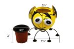 Bumble Bee Metal Planter with Pot Liner Succulent Pot Gardening Decoration Online now