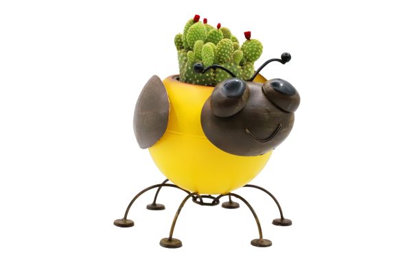 Wholesale Metal Planter Bumble Bee with Pot Liner 12 Per Case Online Sale