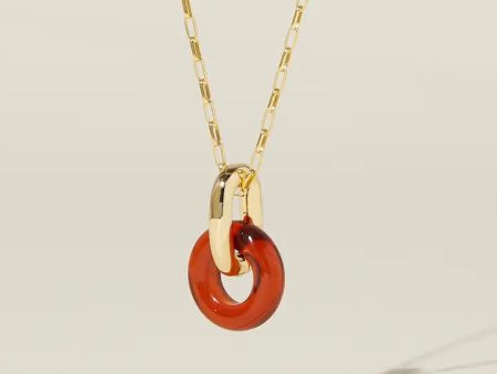 Anna Necklace - Brick Cheap