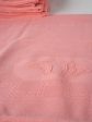 12 vintage French Linen Napkins coral pink - GB Discount