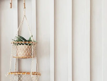 Handwoven Macrame Hanger • Jhuri Double Hanging Basket Sale