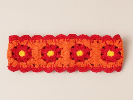 Orange Flower Crochet Head Band Supply