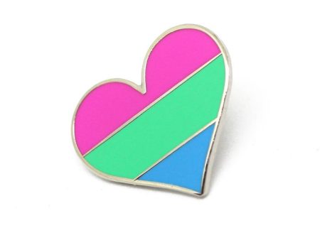 Polysexual Flag Heart Pin For Discount