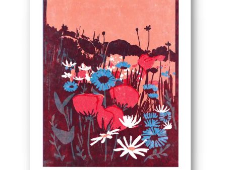 Poppies and Chicory Art Print Online now