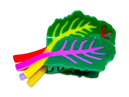 Large Rainbow Chard Hair Claw Clip For Sale