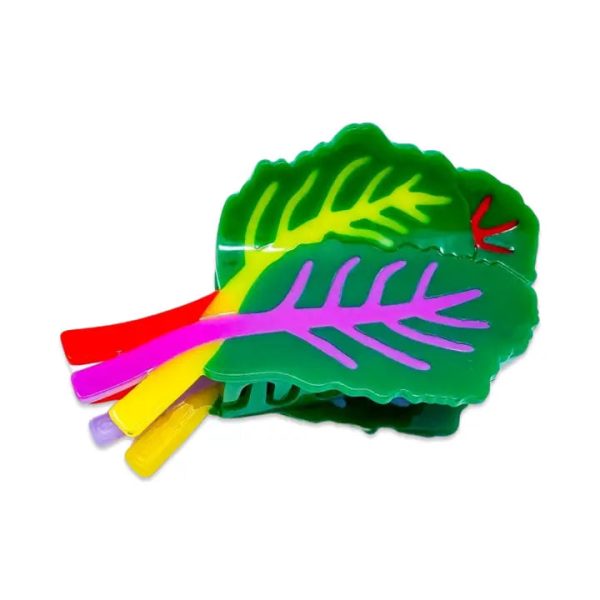 Large Rainbow Chard Hair Claw Clip For Sale