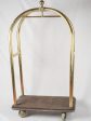 Vintage hotel baggage trolley w  hanging rack - 78¾  x 41¾  x 24  Fashion