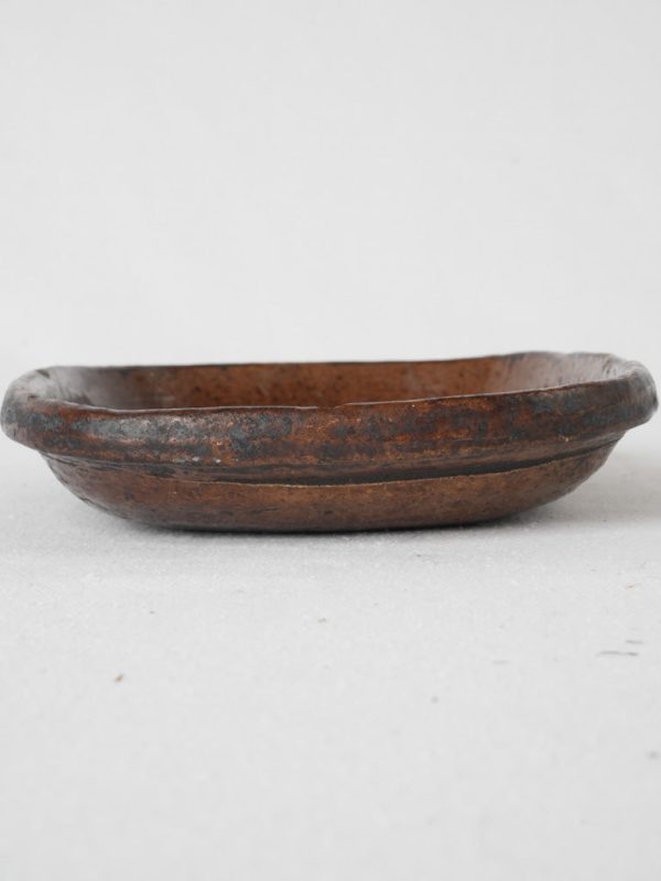 19th Century Cooking Dish w  brown glaze - Dieulefit 9  Online now