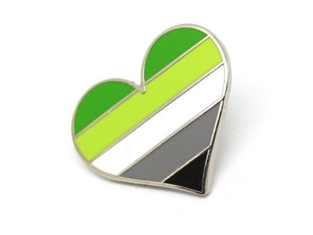 Aromantic Flag Heart Pin Online Hot Sale