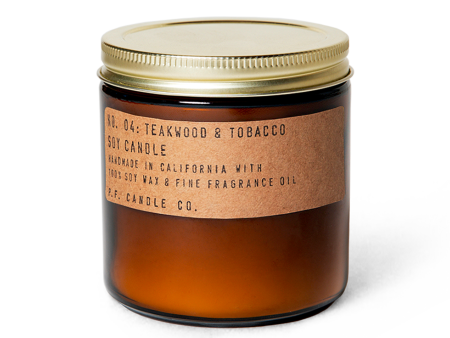 Teakwood & Tobacco Large Soy Candle Hot on Sale