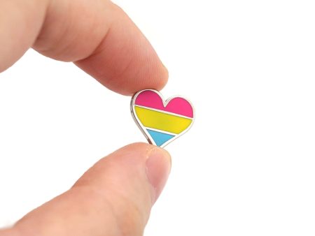 Tiny Heart Pansexual Flag Enamel Pin Supply