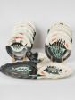 Rare black & white seafood service - Cerenne Atelier - 1950s For Discount