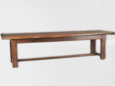 Large 19th-century oak dining table from a chalet 118  x 32¾  For Cheap