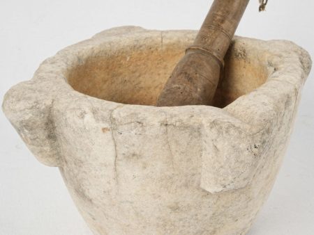 19th century marble mortar & pestle 11¾  For Cheap