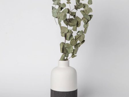 Black & White Ceramic Vase For Sale