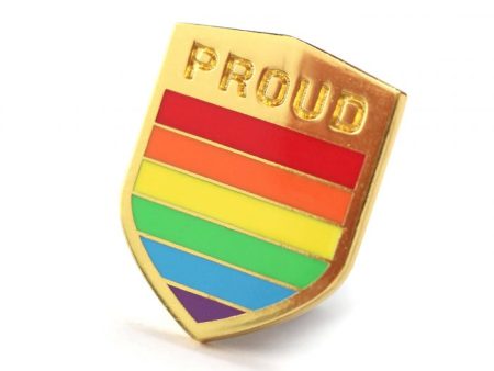 Proud LGBT Badge Heart Pin Online now