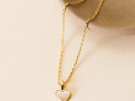 Mother of Pearl Heart Pendant Necklace Hot on Sale