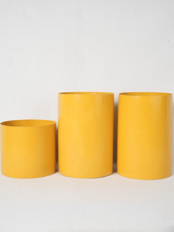 3 yellow waste paper baskets by Jean-Louis Avril (1935) Fashion