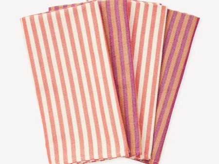 Hudson Stripe Napkin - Berry Cheap