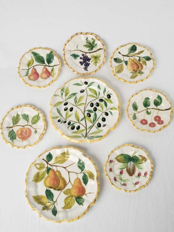 Collection of 1950s plates w  fruit 5½  & 9  Online Sale