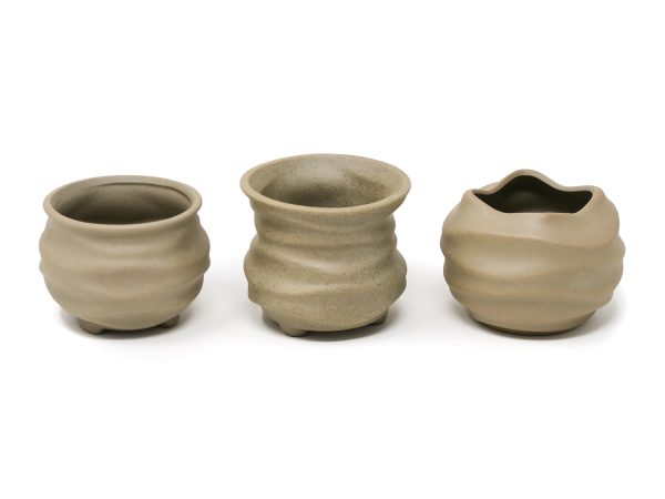 3pc Set Natural Clay Organic Shape Succulent Planter Pots Online Sale