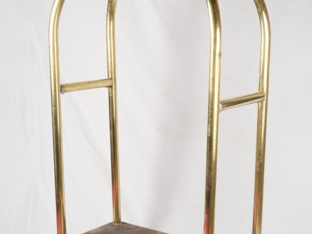 Vintage hotel baggage trolley w  hanging rack - 78¾  x 41¾  x 24  Fashion