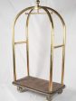 Vintage hotel baggage trolley w  hanging rack - 78¾  x 41¾  x 24  Fashion