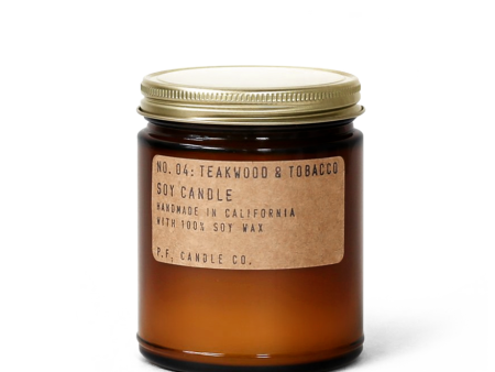 Teakwood & Tobacco Soy Candle - Standard 7.2 oz For Discount