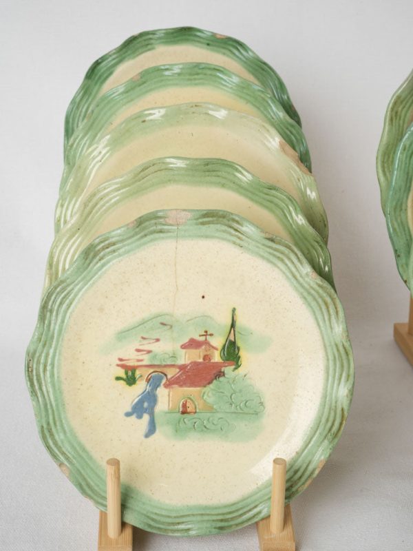 1950s Hand-Painted Dinnerware Set - Cerenne Vallauris Discount