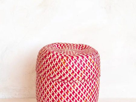 Small Oaxacan Woven Basket - Crimson Fashion