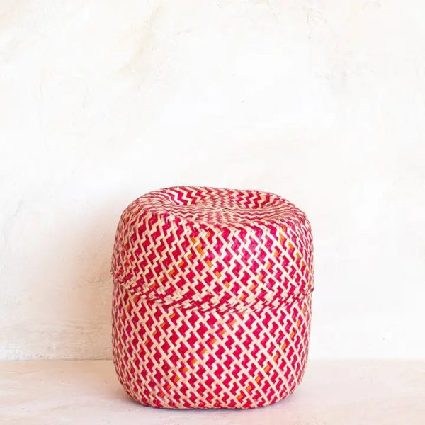 Small Oaxacan Woven Basket - Crimson Fashion