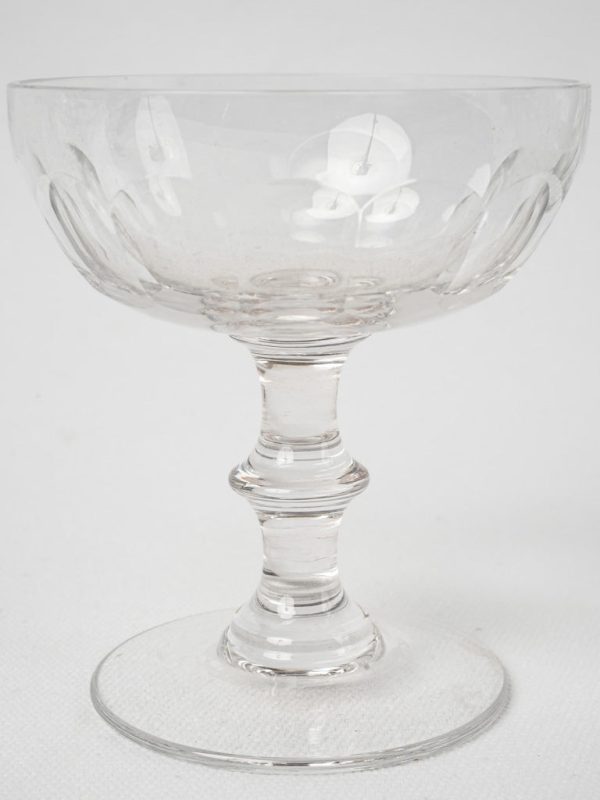 5 antique crystal Champagne coups Online