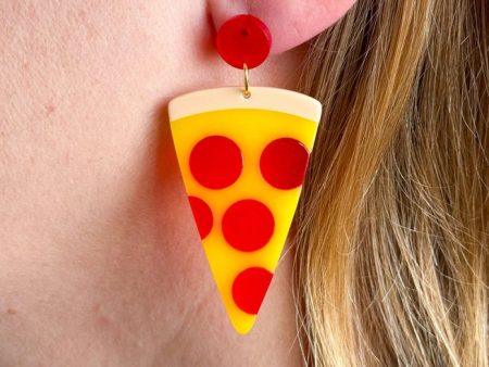 Pizza Acetate Earrings Discount