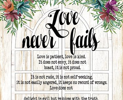 CIN1688 - Floral Love Never Fails - 12x16 Sale